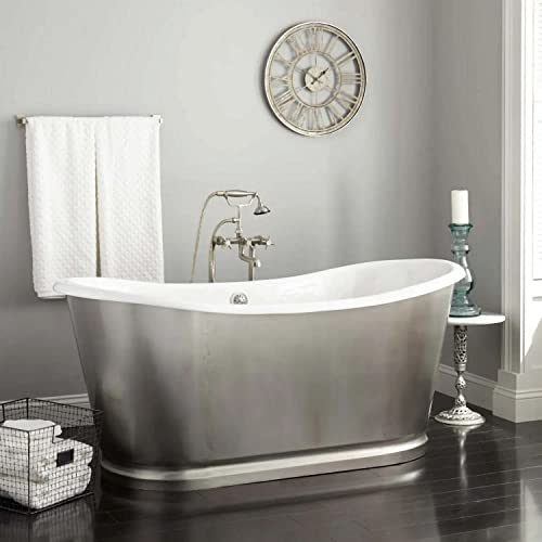 Signature Hardware Dorset 66" Cast Iron Double Slipper Tub