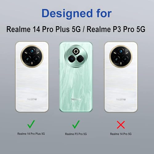 Image of amazon basics Back Case Cover for Realme 14 Pro Plus 5G | Compatible for Realme 14 Pro Plus 5G Back Cover | Case Cover with Camera Protection | (TPU + PC | Translucent Purple)