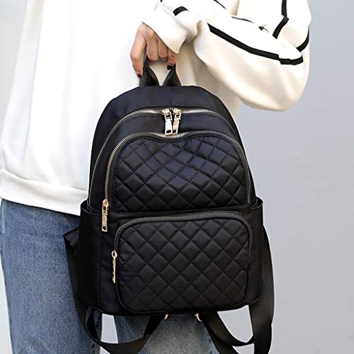 ForHe Mochila feminina moderna de nylon, bolsa escolar casual para livros, bolsa de viagem para meni