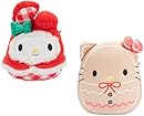 Squishmallows 8" Hello Kitty & My Melody Christmas Plush 2-Pack - Officially Licensed Kellytoy Plush - Collectible Soft & Squishy Holiday Stuffed Animal Toy - Gift for Kids, Girls & Boys - Set of 2