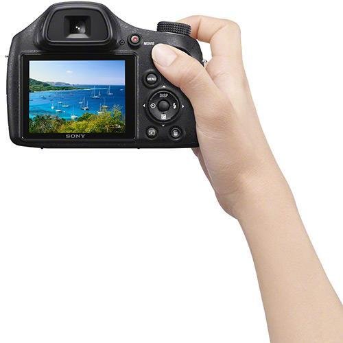 Câmera Digital Sony Dsc-h400, 20.1mp, Tela 3, Zoom Óptico 63x, Filma Hd, Foto Panorâmica, Cartão 8gb