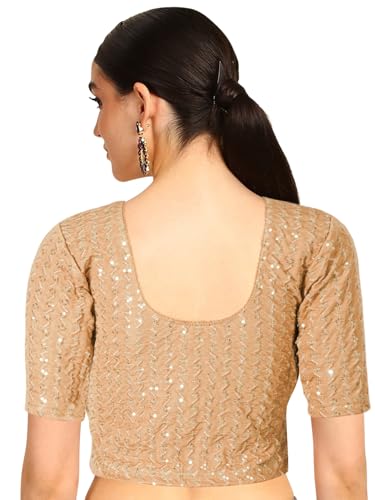 Image of Chandrakala Readymade Blouses for Women Sarees,Stretchable(B202-P)
