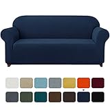 [page_title]-subrtex Sofabezug für 4 Personen Big Sofa Stretch Sofahusse 4sitzer Elastisch überzug für XL Sofa mit Armlehne Abwaschbar (4 Sitzer, Dunkelblau)
