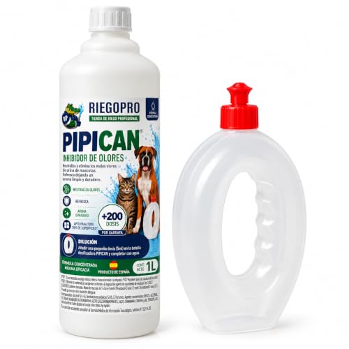 RIEGOPRO PIPI CAN – Higienizante Concentrado para Micciones de Perros 1 L | Neutraliza Olores y Ayuda a Evitar Nuevos Marcajes | Incluye Botella Recargable 500 ml