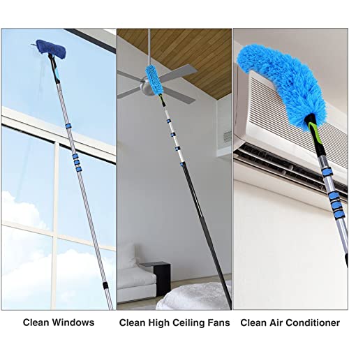 Lineslife Multi-Purpose 24Ft Extension Pole, Lightweight Durable Aluminum Alloy Telescopic Pole For High Ceilings Window Cleaning Paint Roller（Pole Only） #TOP6