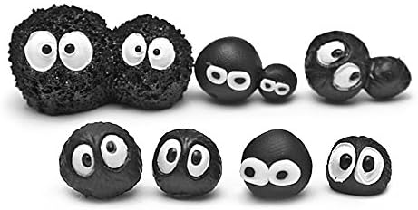 Kimkoala Fairy Garden Decoration Crafts, 8Pcs Mini Cute Resin Soot Figures Black Briquettes Figurines for Fairy Garden Decoration Supplies Miniature Micro Gnome Terrarium Ornament