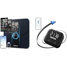 RENPHO Smart Scale for Body Weight, Body Fat Scale for BMI, Body Fat, Muscle Mass, RENPHO Smart Body Measuring Tape, Rechargeable Tape Measure with LED Display