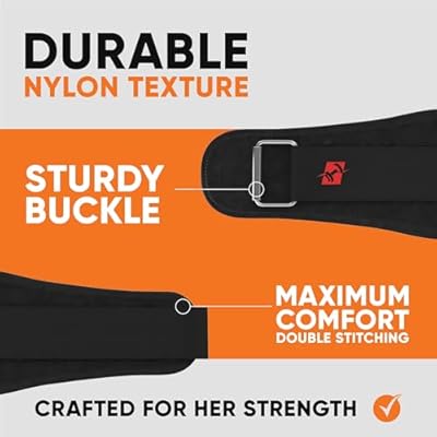 ProFitness Weight Lifting Belt for Women - 4'' Wide Comfortable Workout Belt for Women - Weight Belt for Women Squats & Deadlifts - Back Support Weight Lifting Belt Women & Men
