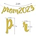 Prom 2025 Banner Glitter Gold Banner, Class of 2025, School Bunting, Prom Birthday, Graduation Party Decor (Gold)