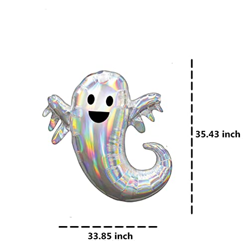 Happy Boo Day Birthday Decorations Include Happy Boo Day Balloons Banner, 2Pcs Halloween Ghost Mylar Balloons For Kids Adults Halloween Themed Birthday Party Supplies #TOP1