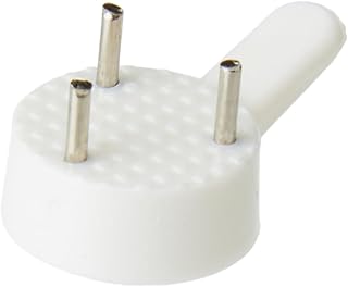 Merriway® BH01676 (20 Pcs) Small 22mm (7/8 inch) White Nylon Non-Trace Hardwall Drywall Picture Hook - Pack of 20 Pieces
