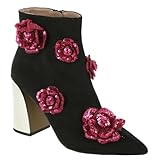Hauteur du talon : 8,9 cm Betsey Johnson Women\'s Finlee Ankle Boot, Black Multi, 6