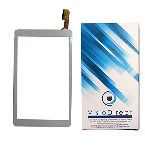 Visiodirect® Vetro Touchscreen per Archos 101C Xenon HXD-10124 10" Tablet Bianco