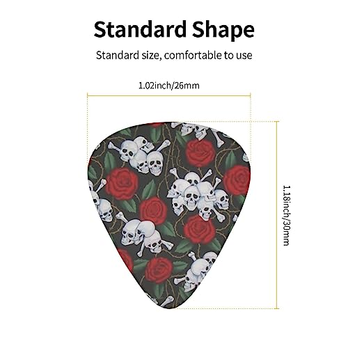 Lot de 12 médiators tendance et durables en forme de tête de mort et fleurs dans une boîte pour ukulélé guitare électrique basse - Les Beatles, Paul McCartney, John Lennon, RIngo Starr, George Harrison Lot de 12 médiators tendance et durables en forme de tête de mort et fleurs dans une boîte pour ukulélé guitare électrique basse – Image 5