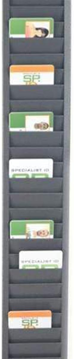 Heavy Duty Employee Time Card ID Badge Rack for Vertical Cards - Holds 40 Employee I.D. Badges by Specialist ID