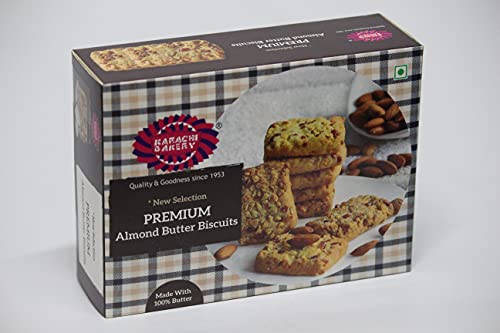 Image of KARACHI BAKERY PREMIUM ALMOND SHORTBREDBISCUITS, 300G (Pack of 2)