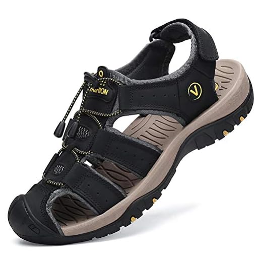 FLARUT Sandalias Deportivas Hombres Verano Exterior Senderismo Zapatos Trekking Casual Zapatos de Montaña Cuero Sandalias de Playa