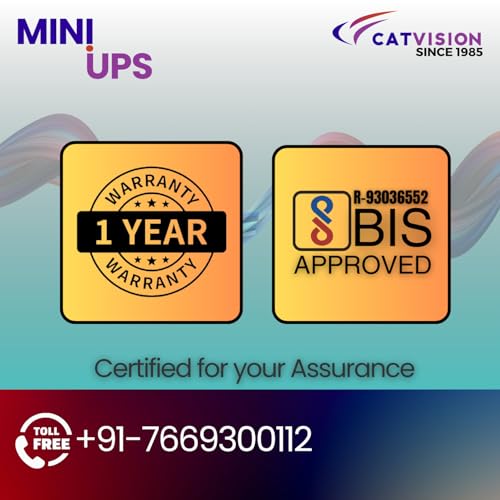 Image of Catvision Mini UPS for Wi-Fi Routers I 12V-2A I Battery Backup Upto 6 Hours (Lab Tested) | Surge & Discharge Protection I 12 Months Warranty | Portable UPS | BIS Approved