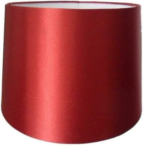 12" (30cm) Empire Silk Fabric Drum Shape Table Lamp & Ceiling Pendant Light Shade (Cranberry)