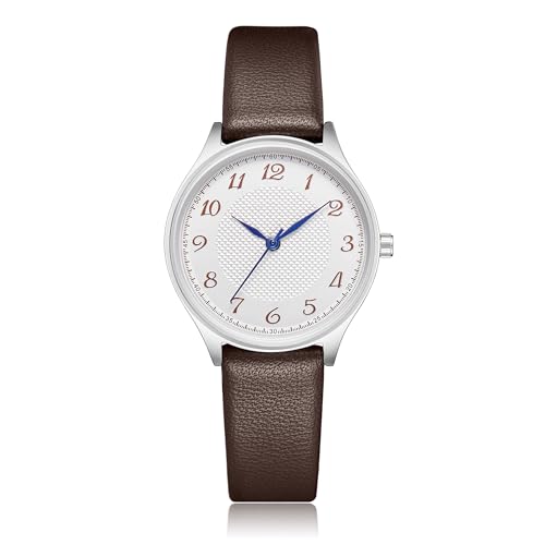 CIVO Damen Uhr Lederarmband Analog Armbanduhr Wasserdicht Klassische Business Quarzuhr Geschenke für Frauen