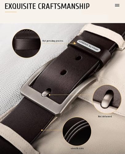 Image of Urban alfami Men's Genuine Leather Belt for Men | Formal /Casual | Sizes are 28 to 46 Inches Waist size