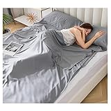 Sleeping Bag Liners Ultralight Adult Sleeping Bag, Portable Camping Trip Hotel Sheets, Comfortable Tencel Sleeping Bag Liner, Pillowcase/Sheet/Quilt Cover All-in-one Bedding