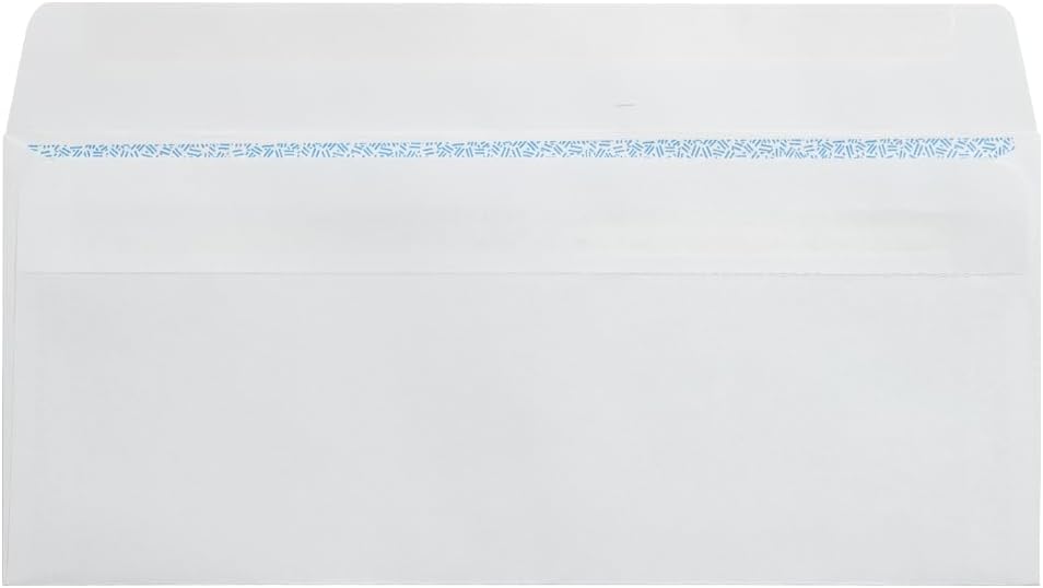 LUXPaper #9 Double Window Security Envelopes | 500 Qty | Security Tint | Peel & Press | 3 7/8" x 8 13/16" | Bright White | 24lb. Text