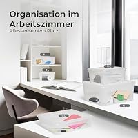 Novaliv 2x Aufbewahrungsbox durchsichtig mit Deckel 13L Nestbar stapelbare Plastikbox Flach Clipverschluss Kunststoffbox Transparent BPA-frei41x34x10 cm – Ansicht 4