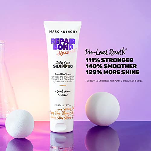 Marc Anthony Repairing Shampoo, Repair Bond +Rescuplex - Repairs, Strengthens & Maintains Bonds Within Hair - Eliminates Frizz, Flyaways & Reduce Breakage - Dry & Damaged Hair Professional Treatment #TOP1