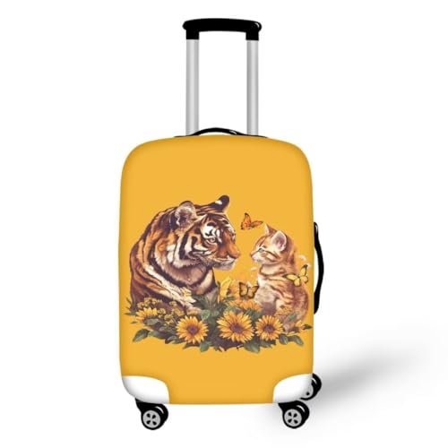 Animals Sunflowers Print Luggage Cover For 22-24 Inch Suitcase Dust-proof Washable Travel Suitcase Protector With Zipper