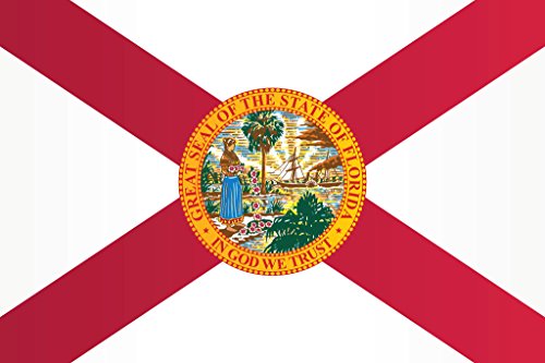 Florida State Flag Official Seal of Florida In God We Trust Cool Wall Art Print Poster 12x18