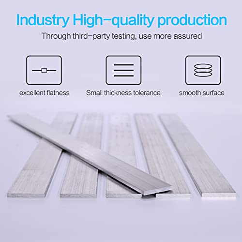 6 Pieces 1/8" (3Mm) X 1" (25Mm) Square Aluminum Flat Bar 12" Long Length 6061 Aluminum Flat Plate General Purpose Plate, T6511 Solid New Mill Stock #TOP4
