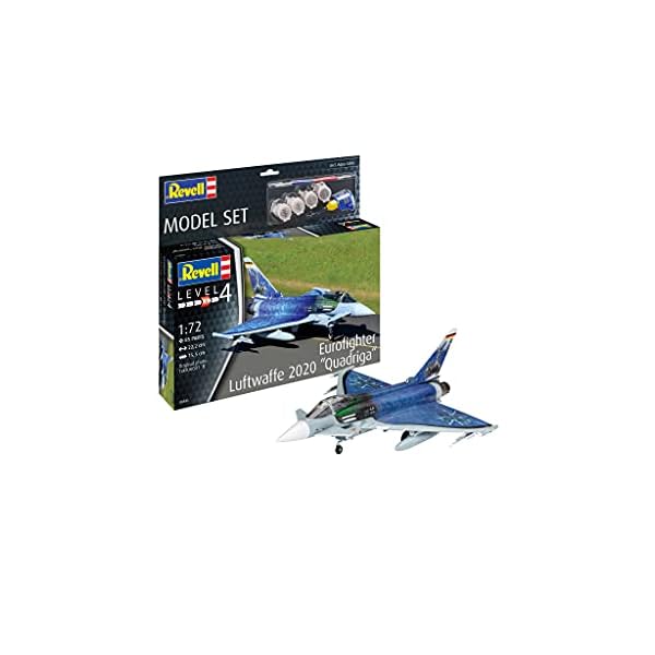 Revell Model Set Eurofighter Luftwaffe 2020 Quadriga, Unlackiert