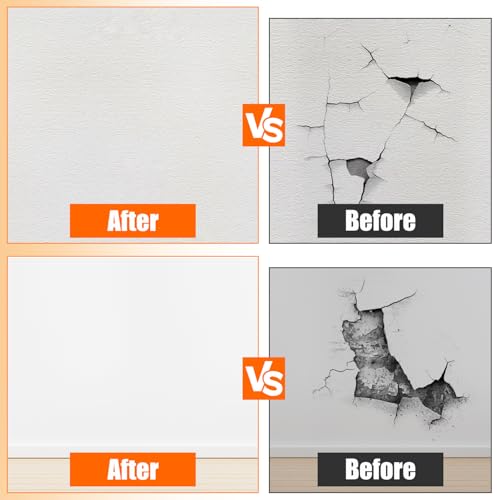 12 Blätter Aluminium Wand Reparatur Patch Selbstklebend Mit 2 Schleifpapieren und 2 Schabern, Selbstklebendes Wand Reparatur Patch Hochleistung Trocken Wand Loch Reparatur Pflaster für Trockenbau