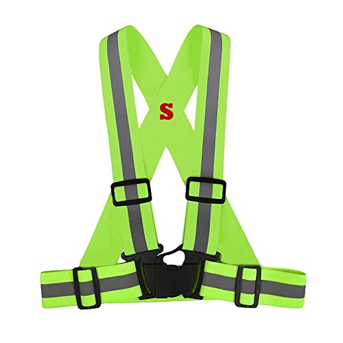 IDOU Kids Reflective Safety Vest | Lightweight,Adjustable & Elastic | Hi Vis Running Gear for Cycling,Jogging,Walking,Motorcycle,Outdoor Work/Strap