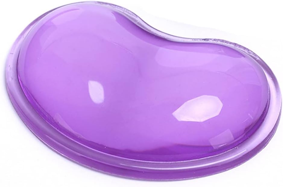 Wrist Rest Hand Pad Silicone Heart-Shaped Mouse Pad Transparent Hand Pillow Wrist Mat Protect Your Wrist Relax Hand(Black)