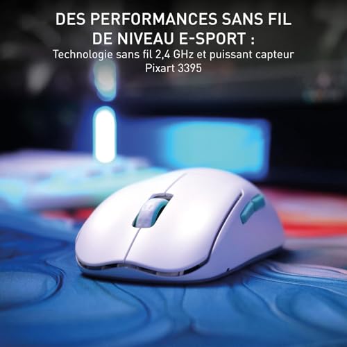 Souris de gaming ultralégère M68 Wireless blanche 2,4 GHz