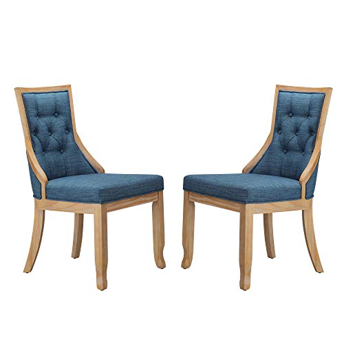 Amazon Brand – Stone & Beam Classic Tufted Dining Chair, Set of 2, 23"W, Navy
