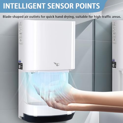 Sèche-mains haute vitesse compact en acier inoxydable durable