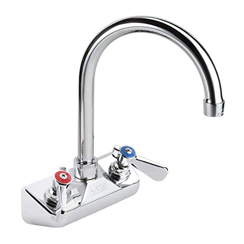 Aa Faucet 4" Wall Mount No Lead Faucet With 6" Swivel Gooseneck Spout Nsf #TOP5