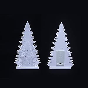 Wooden Christmas Tree Tabletop Decor, LED Wood Craft Christmas Trees Light 2AA Battery Powered 10 inch for Xmas Home Decorations(Indoor) Wooden Christmas Tree Tabletop Decor LED Wood Craft Christmas Trees Light 2AA Battery Powered 10 inch for Xmas Home DecorationsIndoor