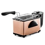 OVENTE Electric Deep Fryer 2 Liter Capacity, 1500 Watt Lid with Viewing Window and Odor Filter, Adjustable Temperature, Removable Frying Basket...