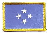 Flaggenfritze Flaggen Aufnäher Mikronesien Fahne Patch + gratis Aufkleber