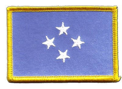 Flaggenfritze Flaggen Aufnäher Mikronesien Fahne Patch + gratis Aufkleber