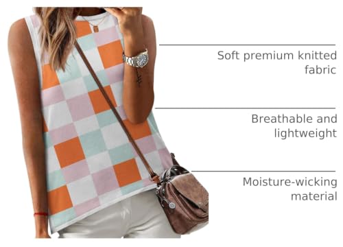 Image of Zeagoo Womens Sleeveless Sweater Vest Crewneck Knit Loose Sweater Tank Tops Lightweight Shirts Blouses 2026