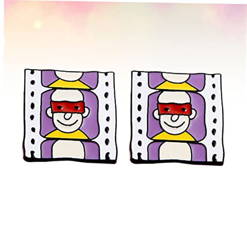 Brooch 2Pcs Alloy Cartoon Clothes Art Decor Reward Retro Elegant Breastpin Alloy Bagging Machine Grace Purple Enamel Pin Badges Fashion Breastpin Boutonniere Pin #TOP2