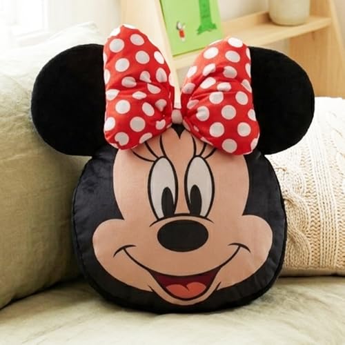 Image of Mirada Mickey Bow Cushion - Soft Toy, Stuffed Plush Pillow, for Kids, Girls & Boys, Room Decor - 35cm