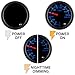 GlowShift Tinted 7 Color Volt Voltmeter Gauge - Voltage Range 8-18 Volts - Includes Wiring - Multi-Color Display - Black Dial - Smoked Lens - 2-1/16