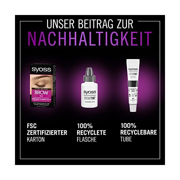 Syoss Augenbrauen Kit Augenbrauenfarbe 6-1 Dunkelblond Stufe 3 (17 ml), Augenbrauen färben für einen natürlichen Look und ein langanhaltendes Ergebnis – Bild 8