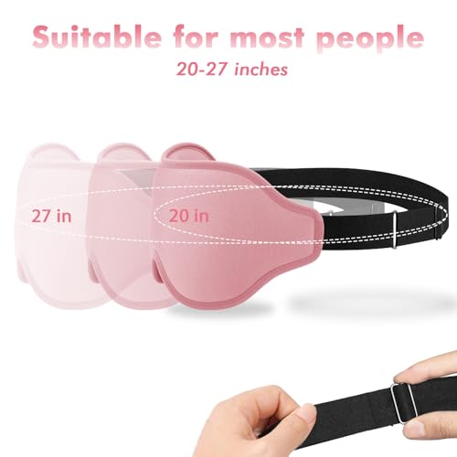 Sleep Eye Mask for Men Women, Lash Extensions 3D Sleeping Mask, Travel Blackout Night Blindfold Eye Shade Cover with Adjustable Strap (Pink-3D) by Albatross Health New England - Image 5